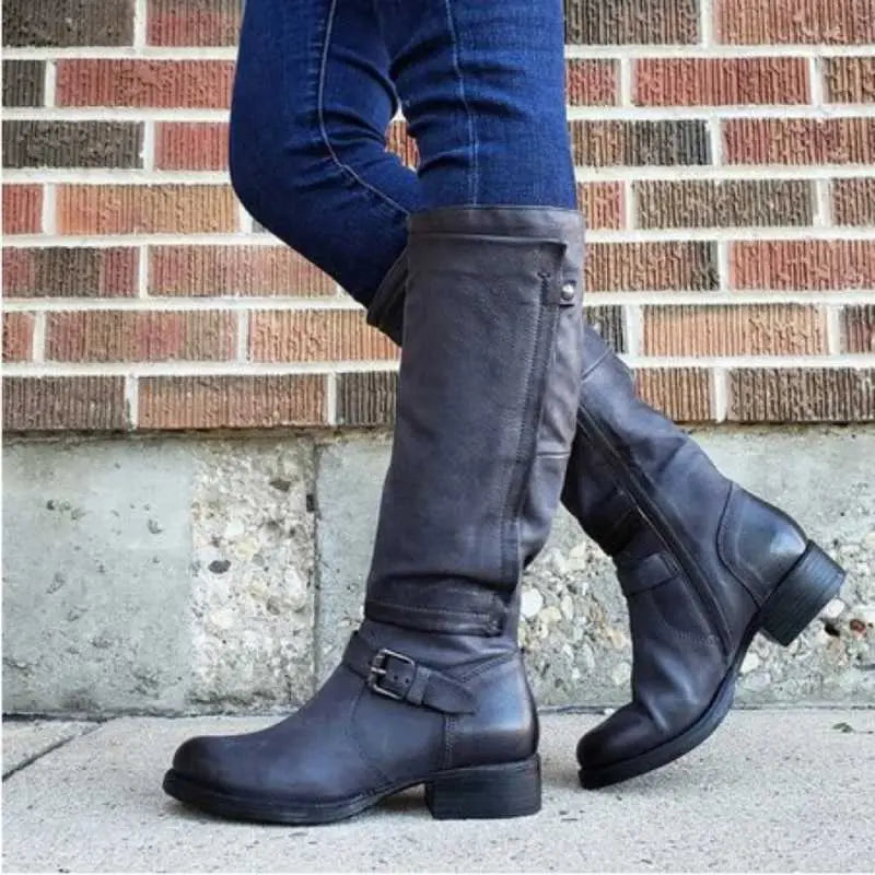 Street Wave Knee High Boots For Women Premium Microfiber Comfort