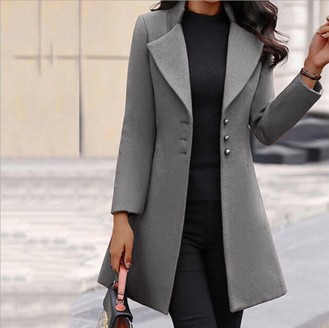Street Wave Coat For Women Mustard Wool Elegant Durable Outerwear For Modern Style And Confidence