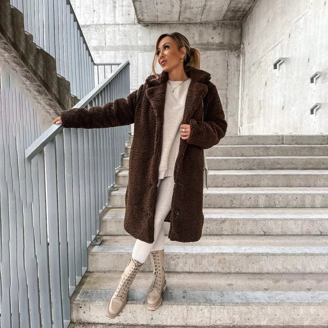 Street-wave Coat For Women - Soft Teddy Shearling Style, Cozy Warmth, Eco-Friendly Materials