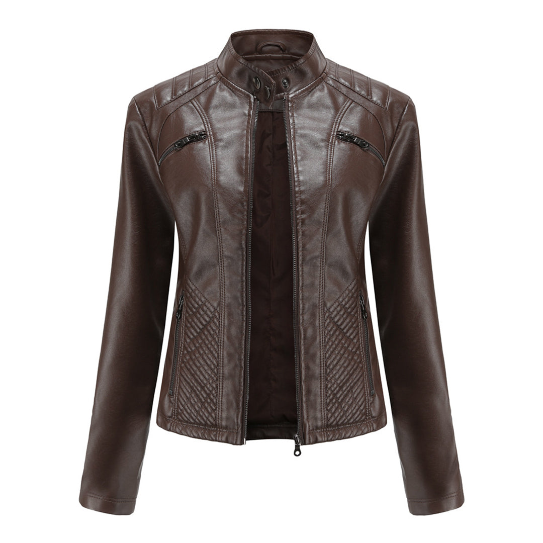 Streetwave Leather Jacket For Women With Quilted Panels Premium Real Leather Effortless Style