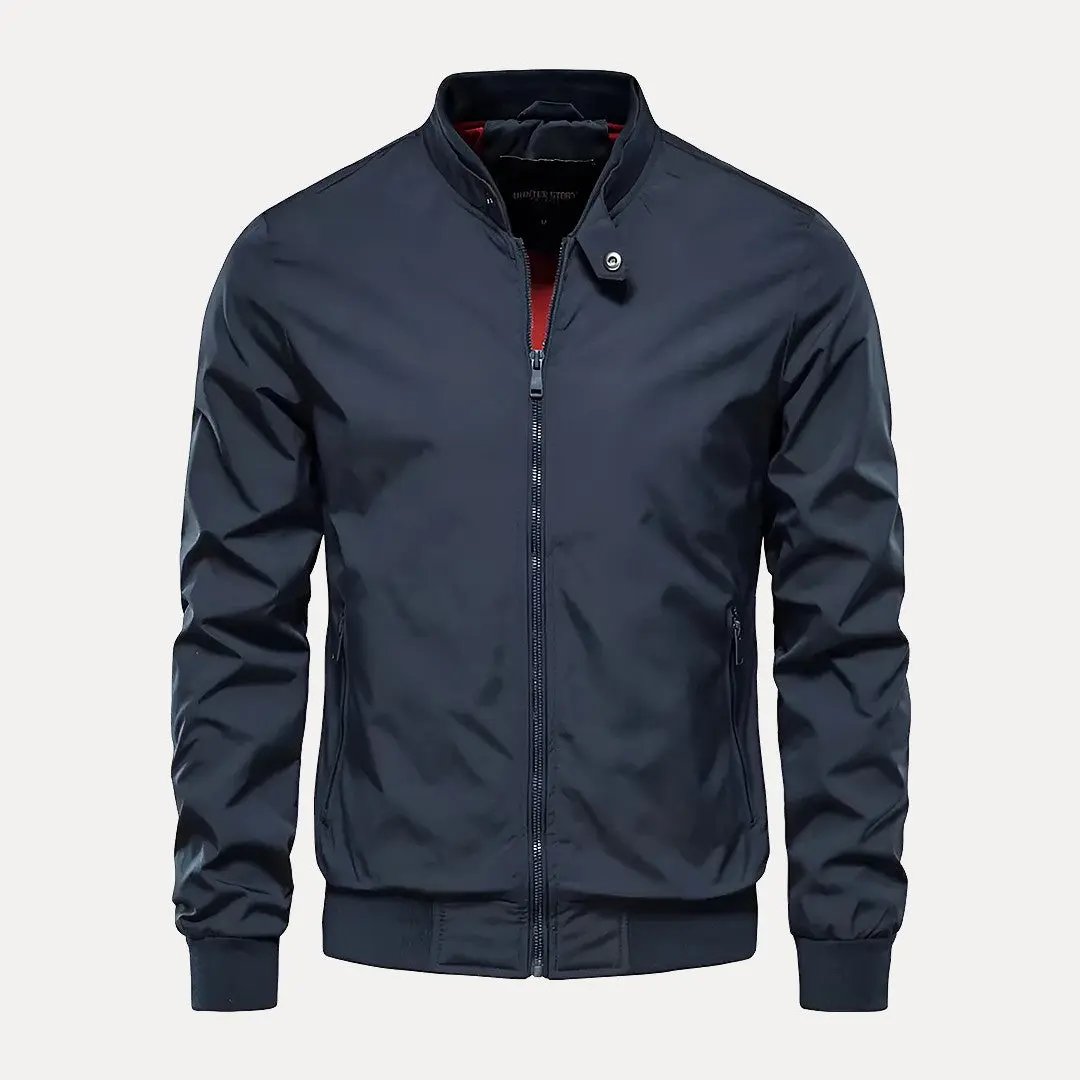 Waylynn Colin Stand Collar Bomber Jacket Unisex Slim Fit