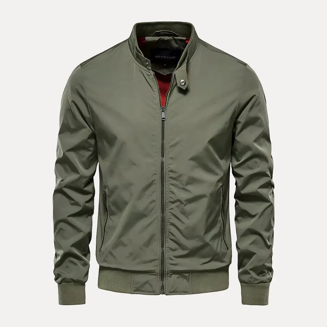 Waylynn Colin Stand Collar Bomber Jacket Unisex Slim Fit