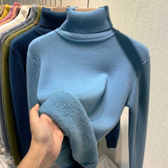 Street-Wave Oversized Cashmere Women's Turtleneck Sweater For Cozy Winter Warmth