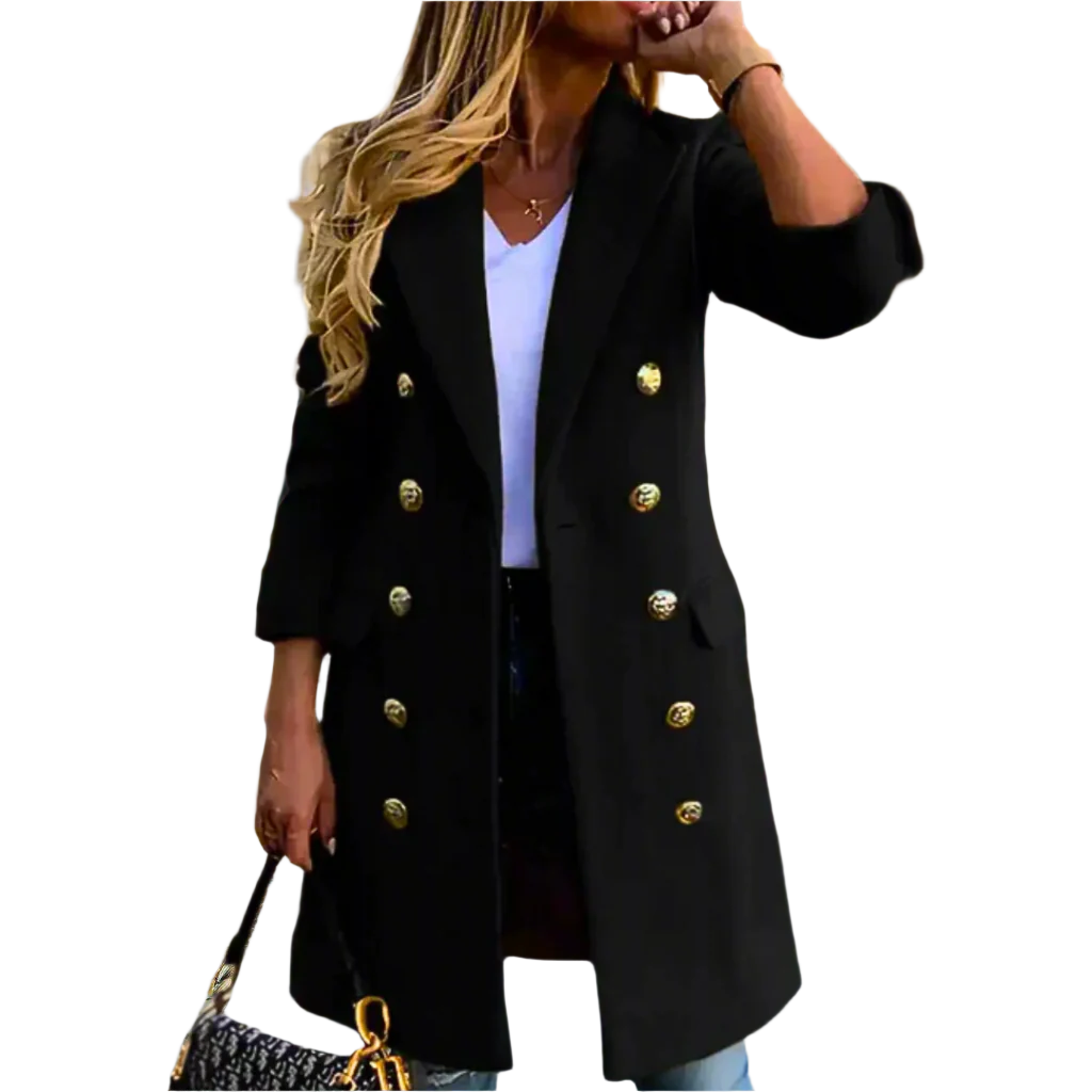 Tailored Women's Coat With Double Button Closure Streetwave For Chic City Professionals
