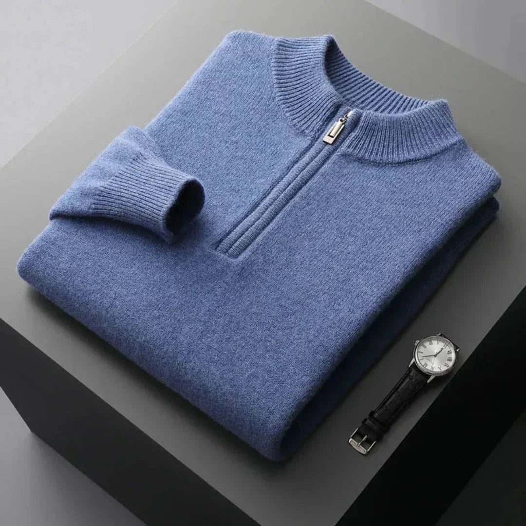 Premium Merino Wool Half Zip Sweater Waylynn For Unisex Comfort