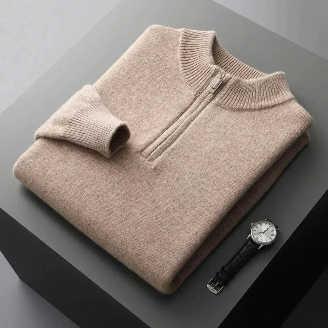 Premium Merino Wool Half Zip Sweater Waylynn For Unisex Comfort