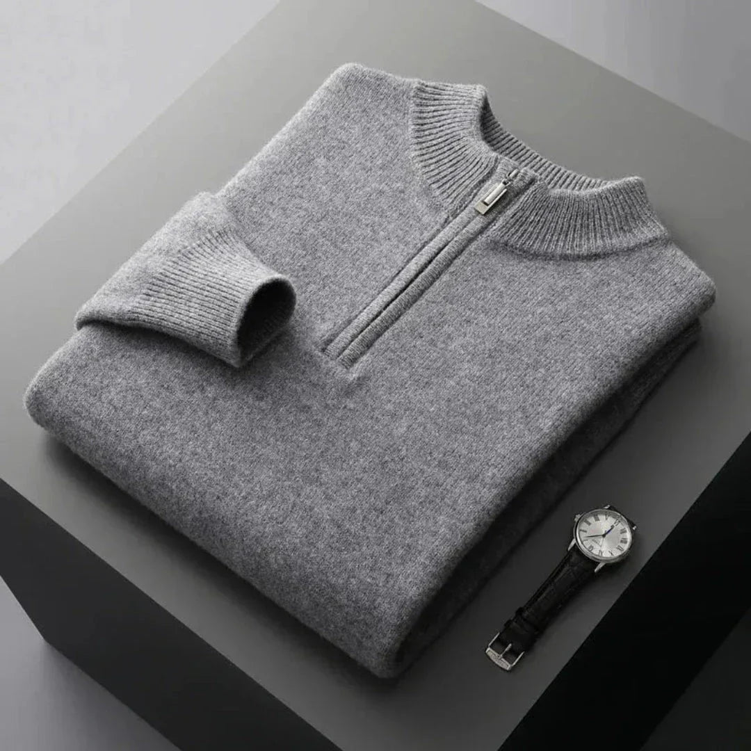 Premium Merino Wool Half Zip Sweater Waylynn For Unisex Comfort