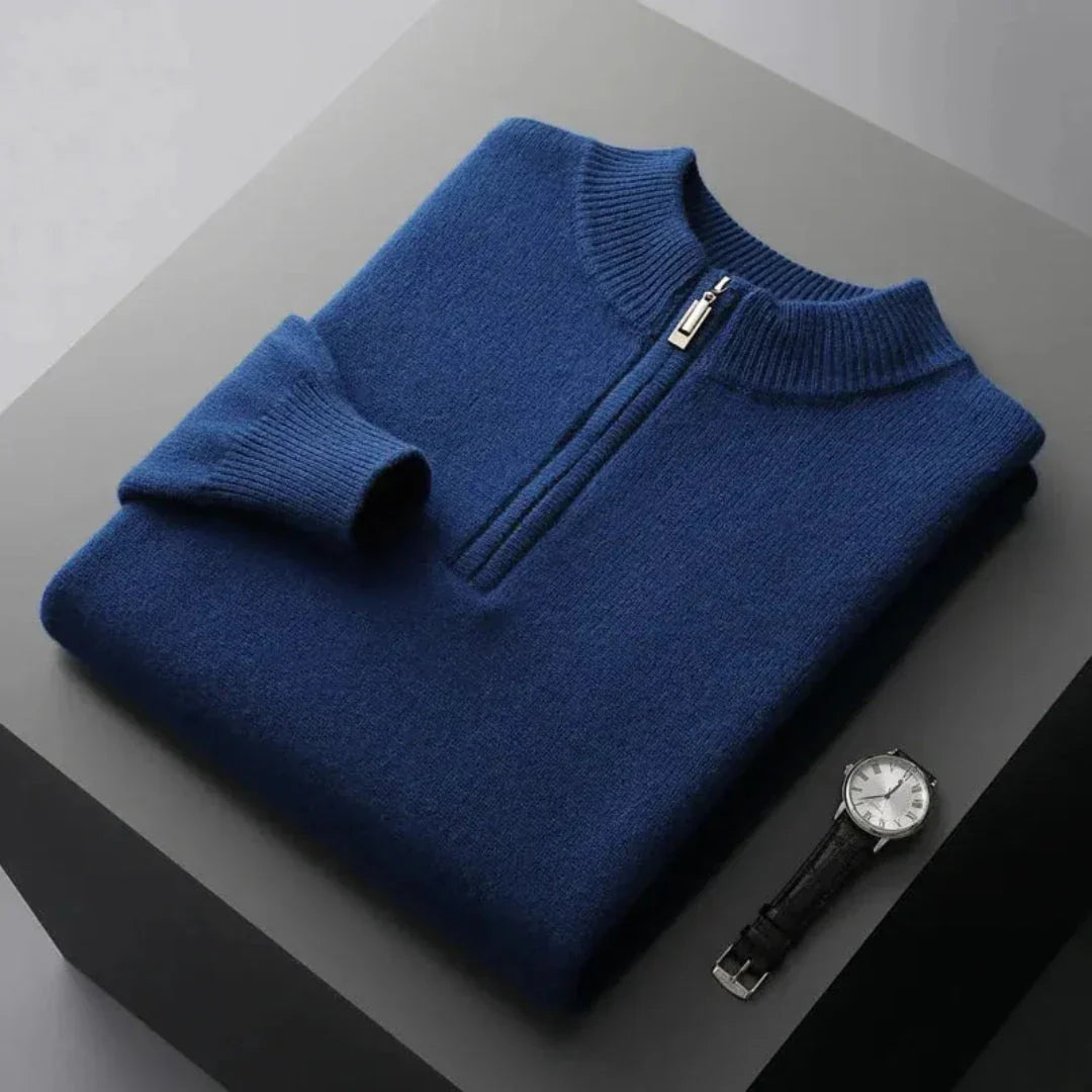 Premium Merino Wool Half Zip Sweater Waylynn For Unisex Comfort