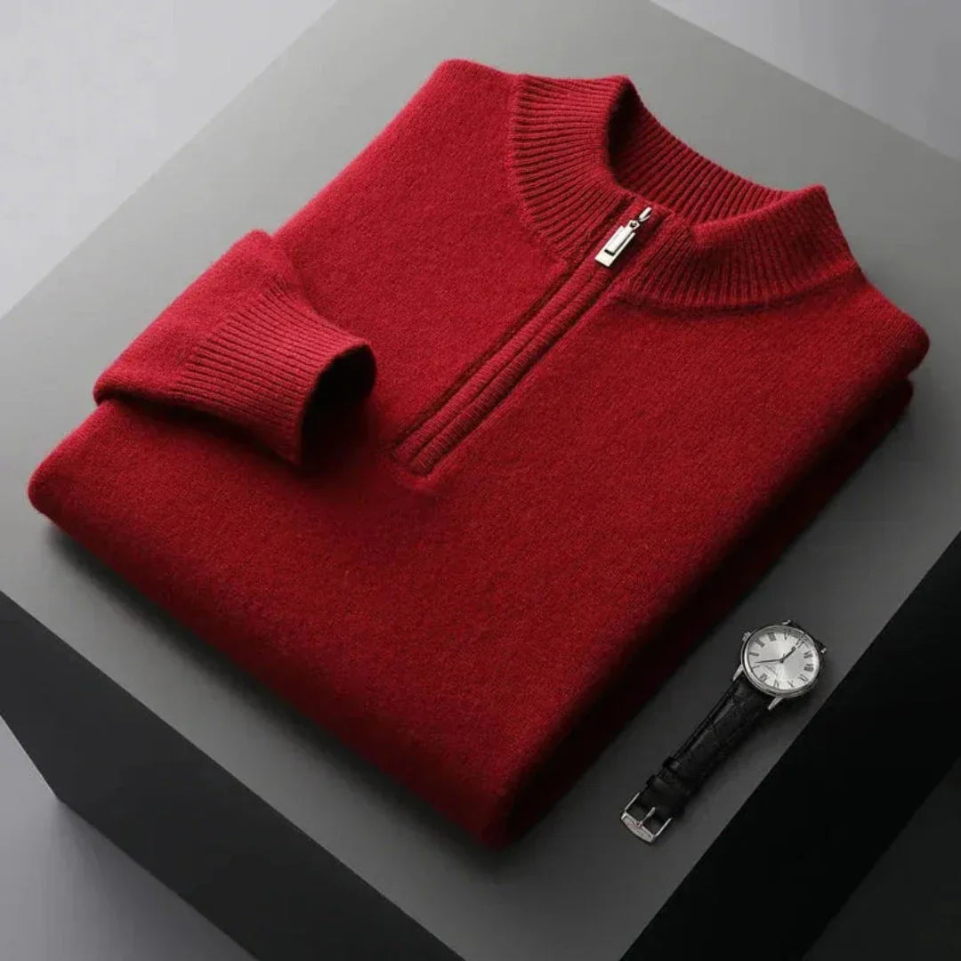 Premium Merino Wool Half Zip Sweater Waylynn For Unisex Comfort