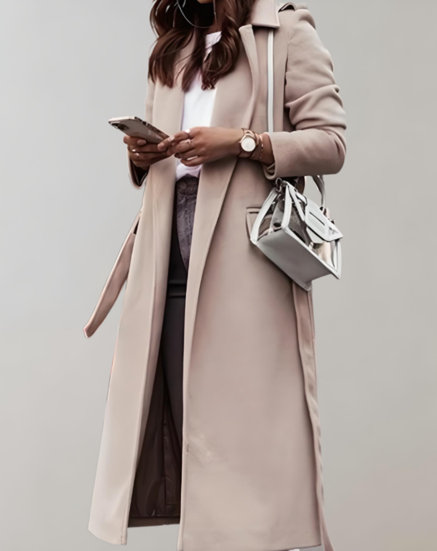 Street-wave Women's Cotton Long Coat With Large Collar Cozy Warm Outerwear For Fashionable Everyday Wear
