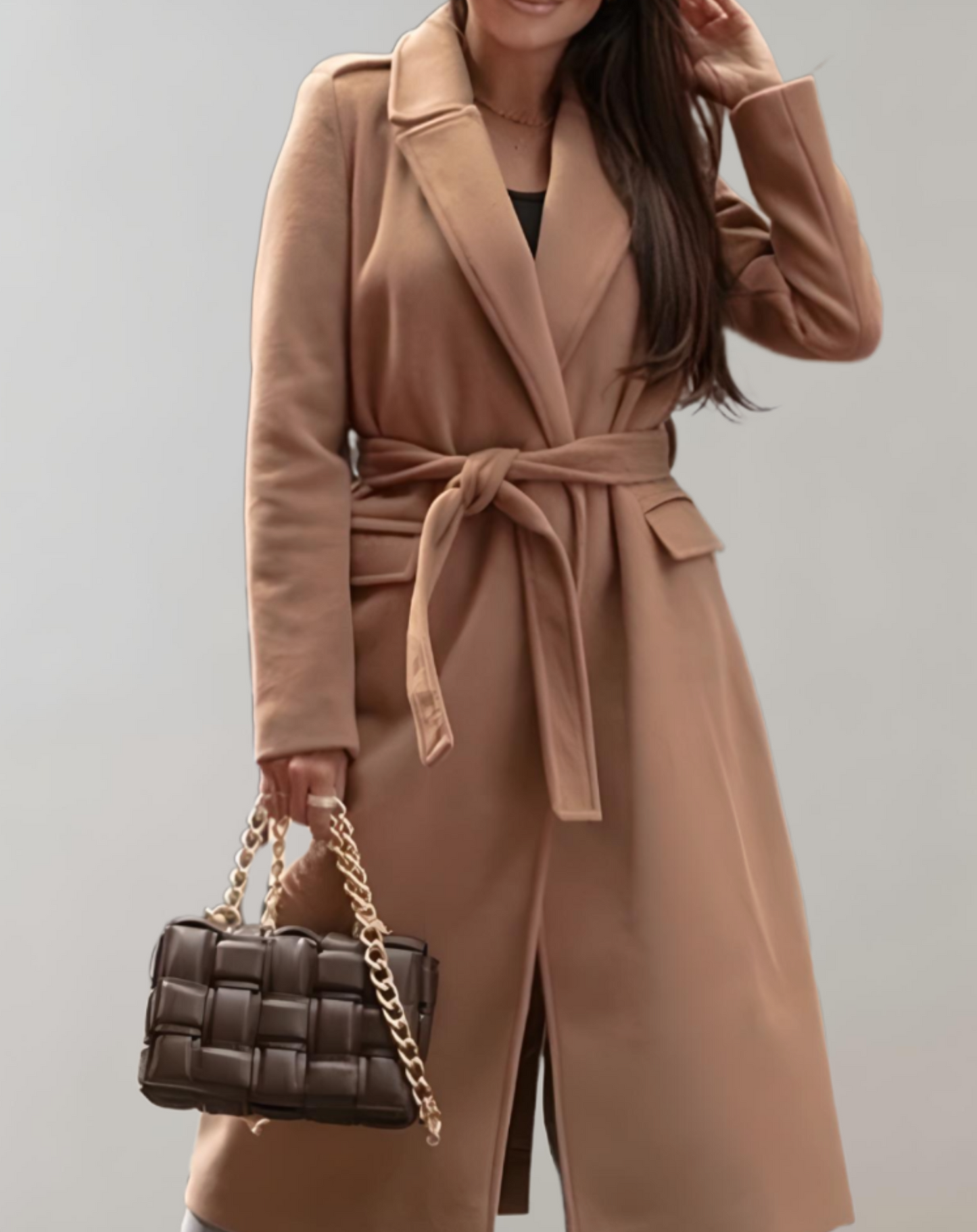 Street-wave Women's Cotton Long Coat With Large Collar Cozy Warm Outerwear For Fashionable Everyday Wear