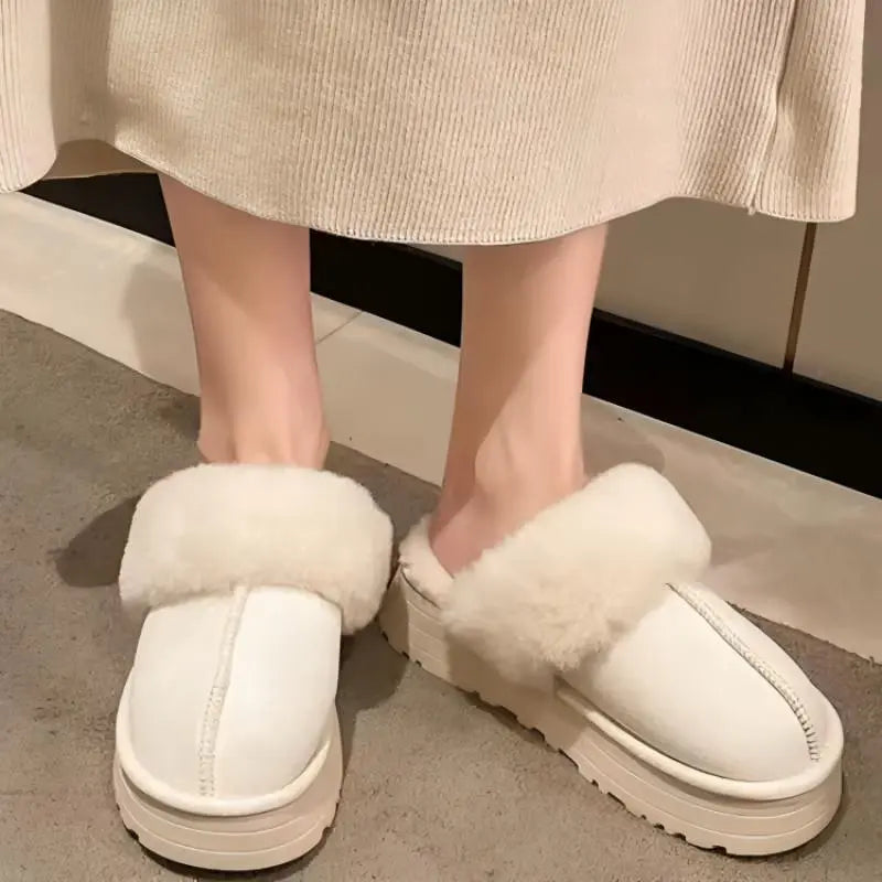 Street-Wave Cozy Winter Slippers For Women Soft Cotton Lining