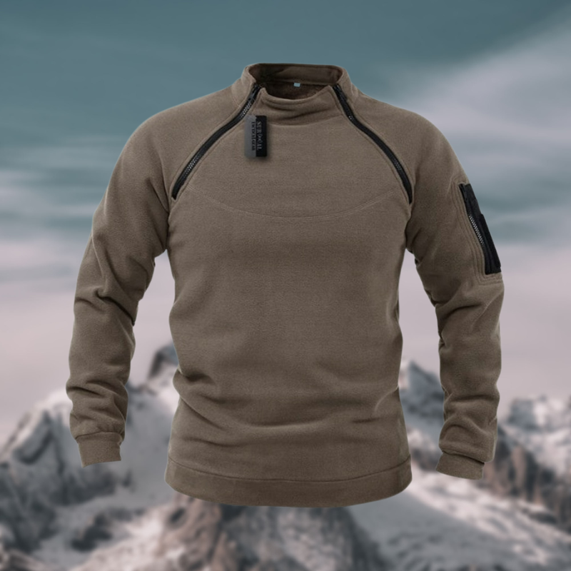 Street-Wave Men's Fleece Pullover Windproof Tactical Warmth For Cold Weather Outdoor Enthusiasts
