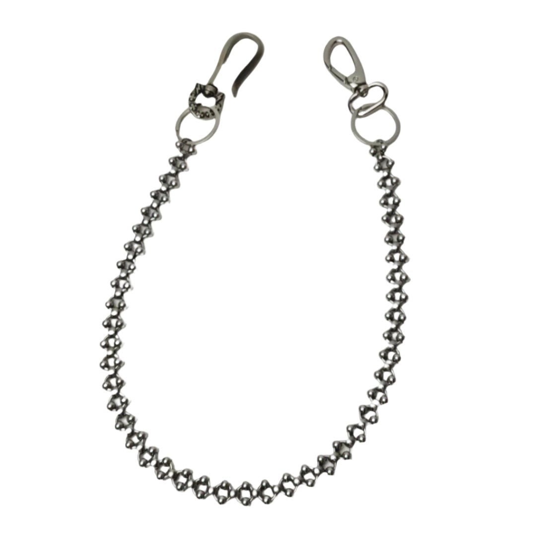Stainless Steel Beaded Wallet Chain - Street-Wave