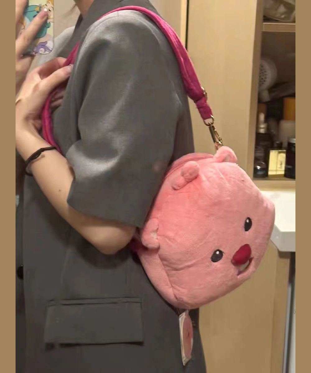 Sac à bandoulière polyvalent en fourrure duveteuse et mignonne de dessin animé - Street-Wave