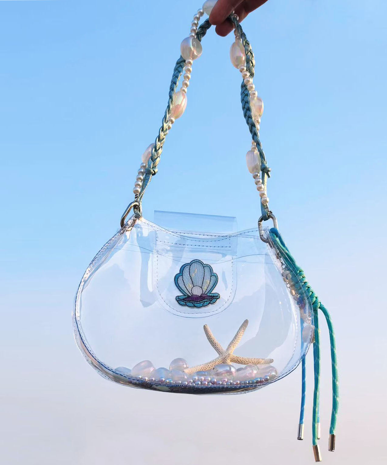 Sacs à bandoulière bleus transparents et résistants pour filles - Street-Wave