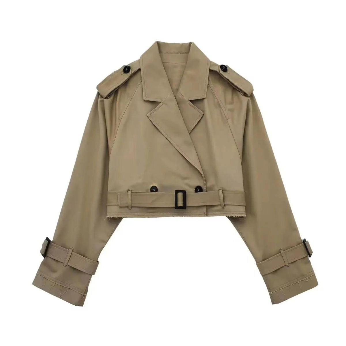 Street Wave Daisy Trench Coat For Women Oversized Double Breasted Chic And Versatile