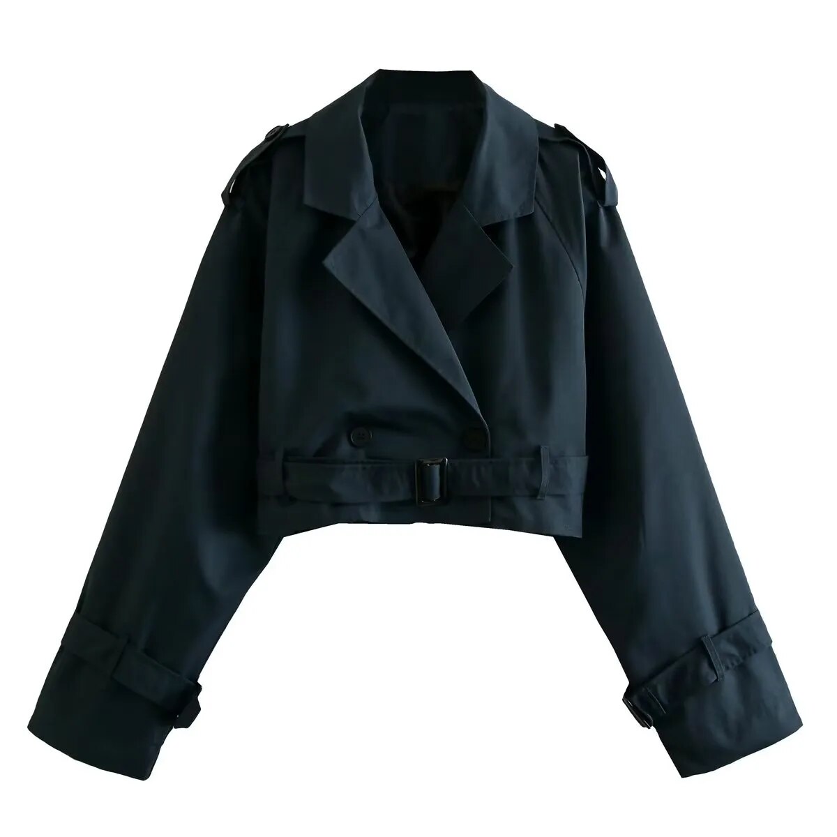 Street Wave Daisy Trench Coat For Women Oversized Double Breasted Chic And Versatile