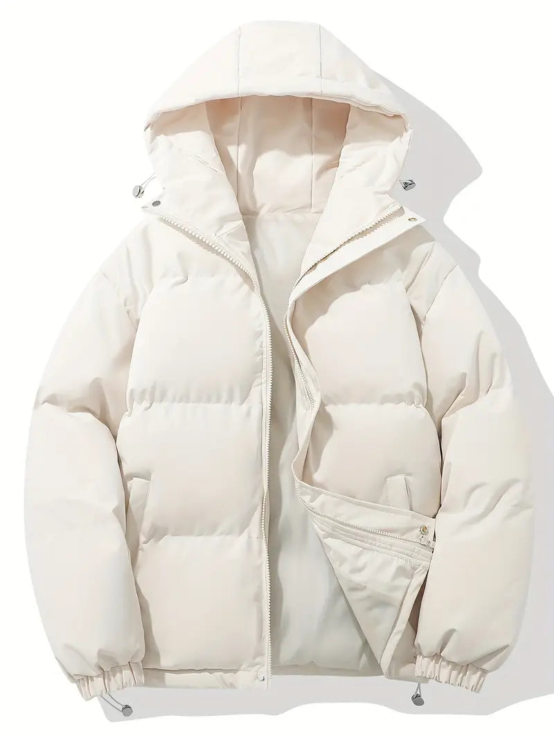 Street-Wave Hooded Down Jacket Winter Insulated Puffer Coat For Men And Women Ideal For Daily Cold Weather