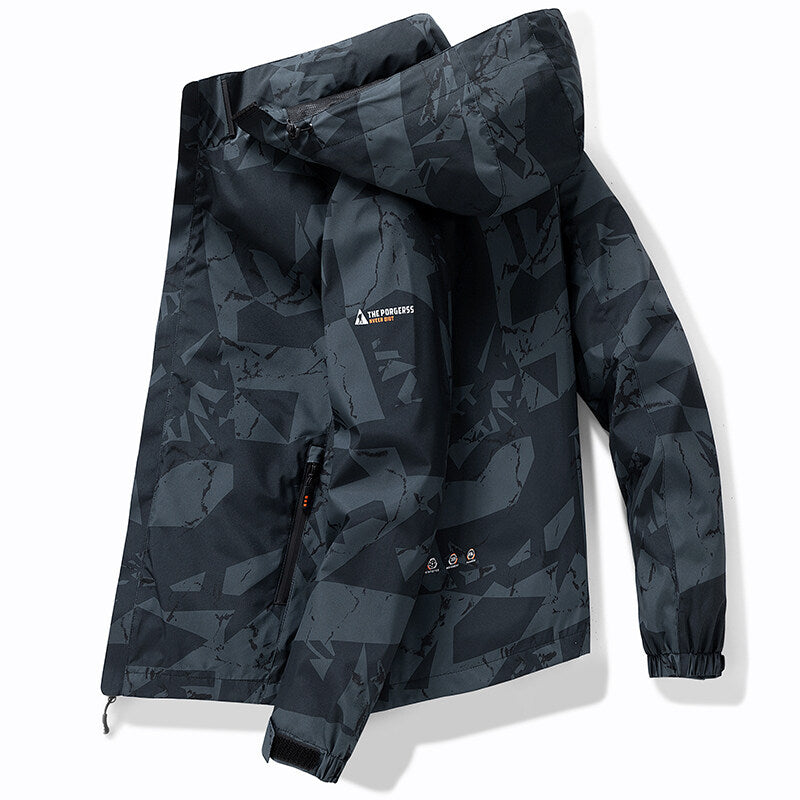 Street Wave Waterproof Windproof Jacket For Men All Weather Protection For Urban Explorers