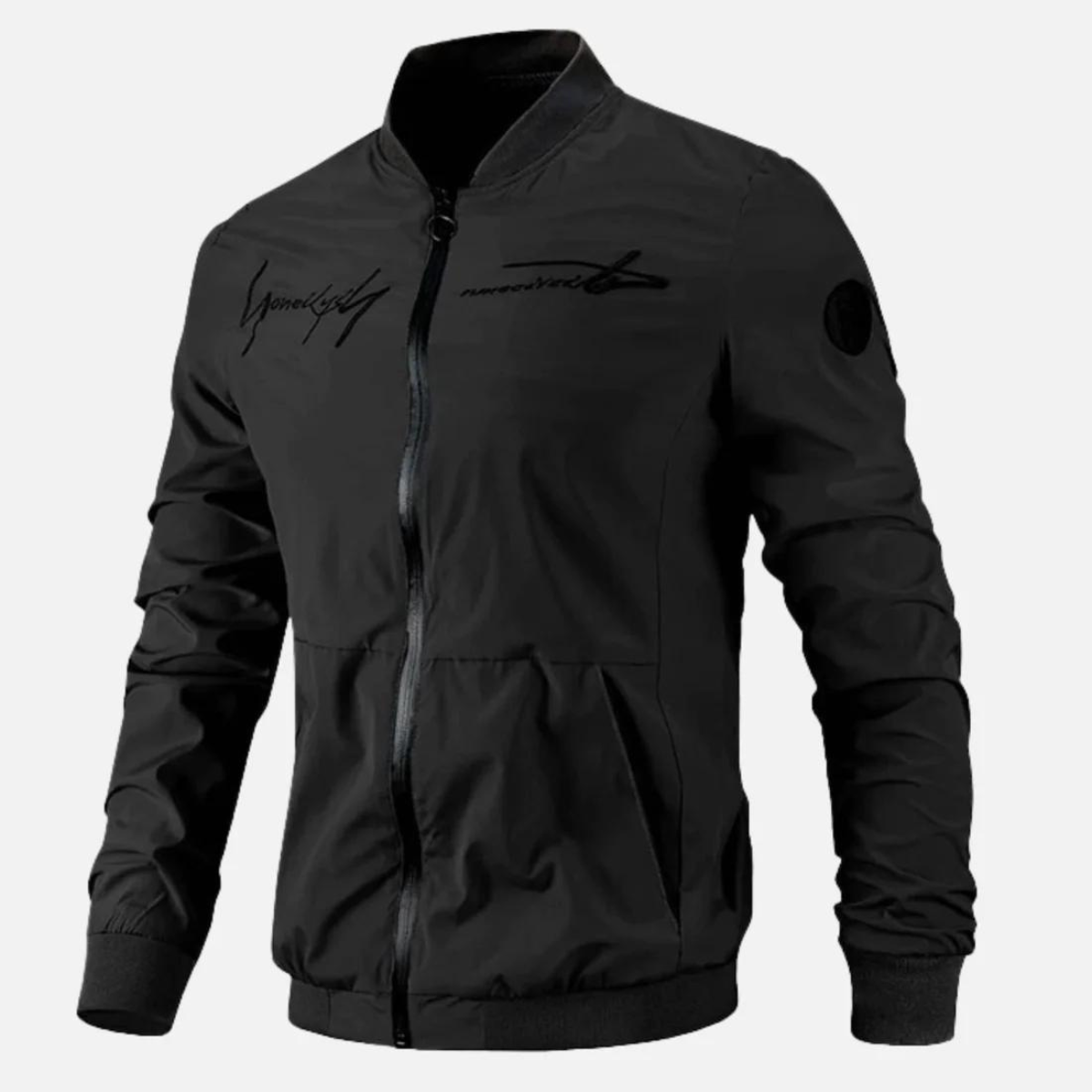 Street Wave Bomber Jacket With Embroidery Urban Streetwear Essential For City Fashion Lovers