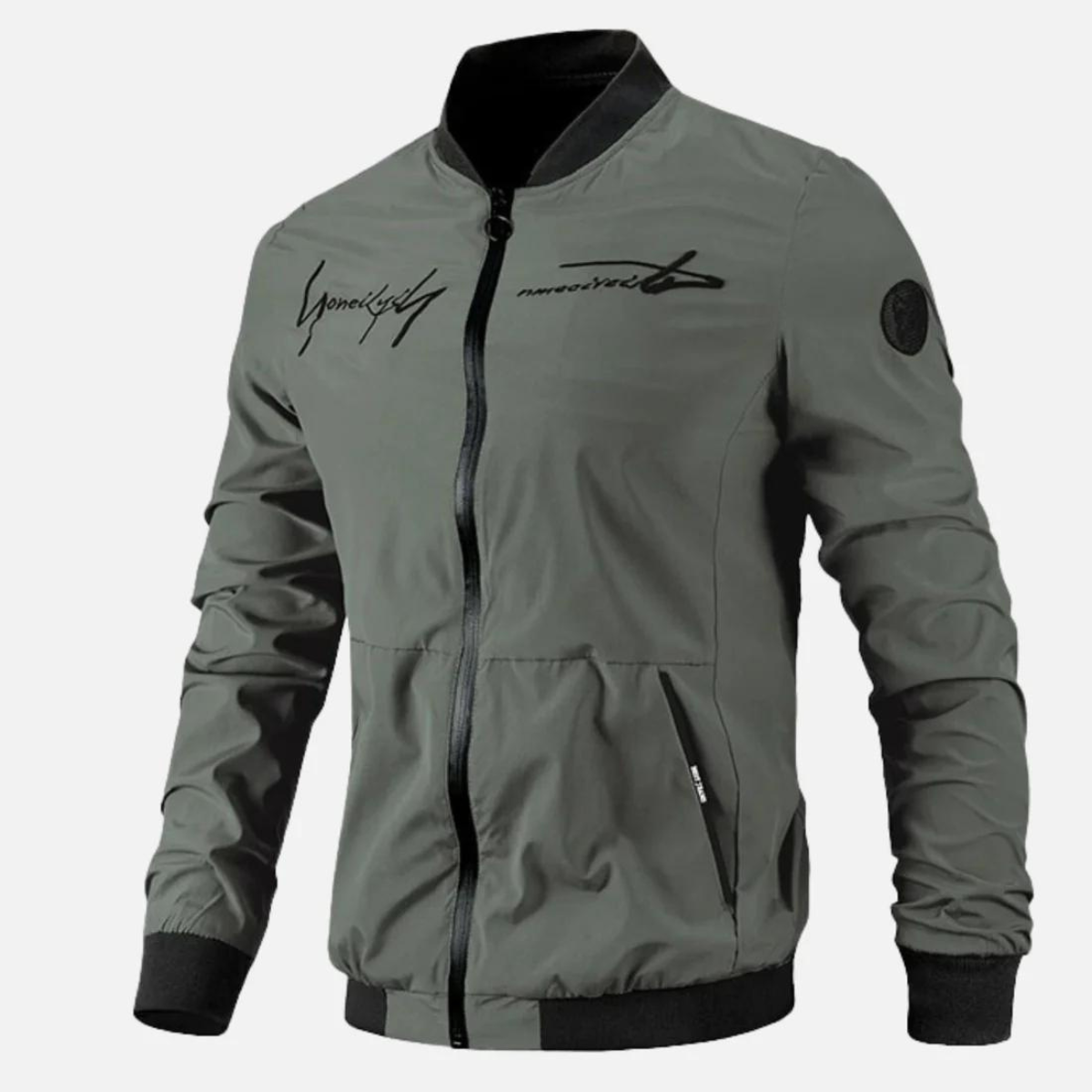Street Wave Bomber Jacket With Embroidery Urban Streetwear Essential For City Fashion Lovers