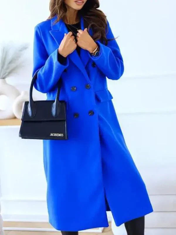 Street-Wave Women Double Breasted Wool Coat Elegant Warm Winter Coat With Luxe Insulation For Modern Style