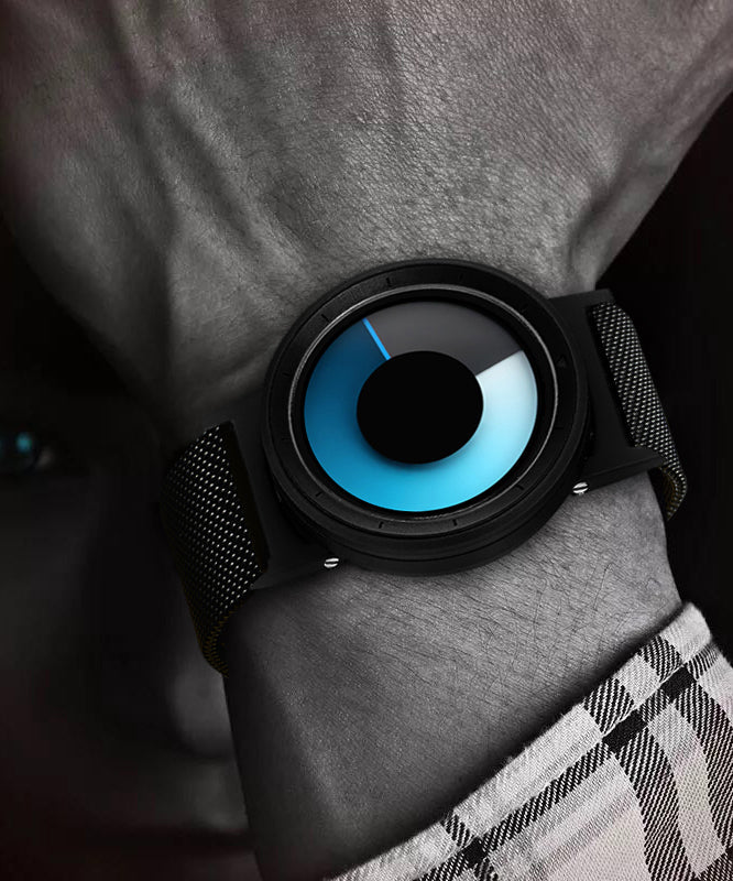 Montre lumineuse étanche en acier inoxydable noir à monter soi-même - Street-Wave