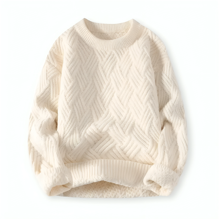 Street Wave Wool Blend Cable Knit Sweater for Men Classic Warmth and Cozy Everyday Style