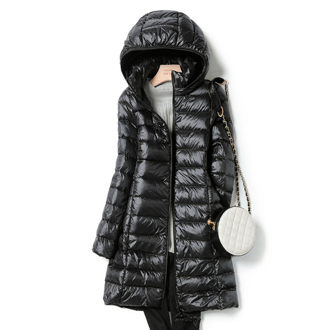 Street Wave Lightweight Puffer Hooded Jacket For Women Cozy Warm Quilted Polyester Coat