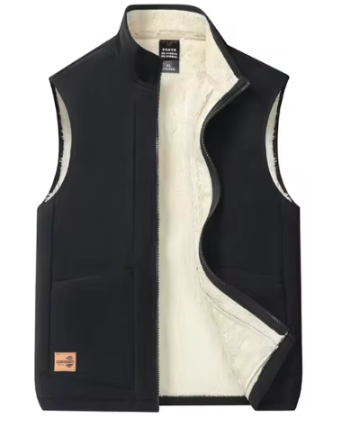 Street-wave Mens Padded Vest With Fleece Lining For Winter Comfort And Everyday Outdoor Style