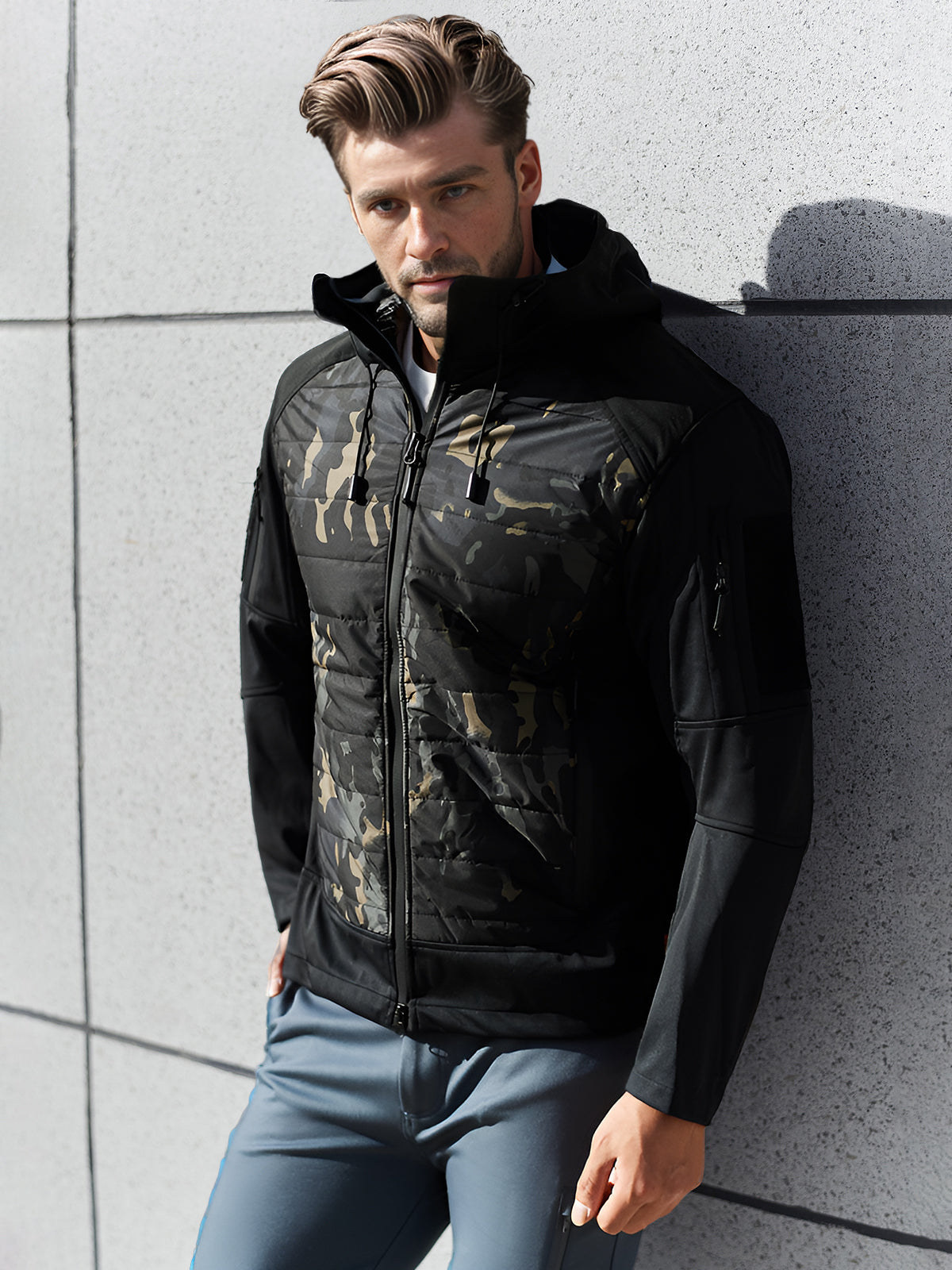 Street-wave Tactical Insulated Jacket for Men - Lightweight Warmth Packed Puffer With Compact Design