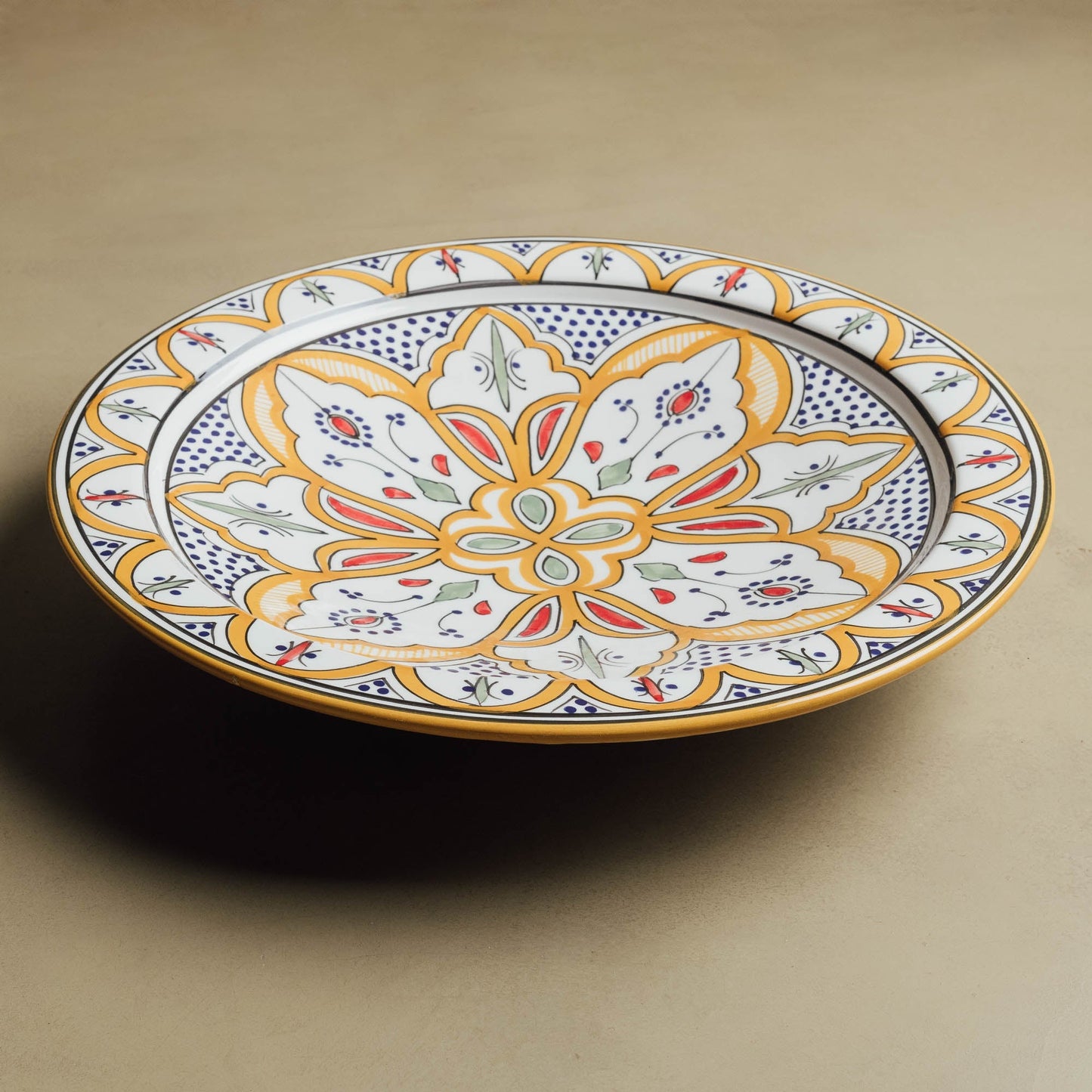 Berber Essence Mustard Salad Plate - Moroccan Dinnerware - Street-Wave