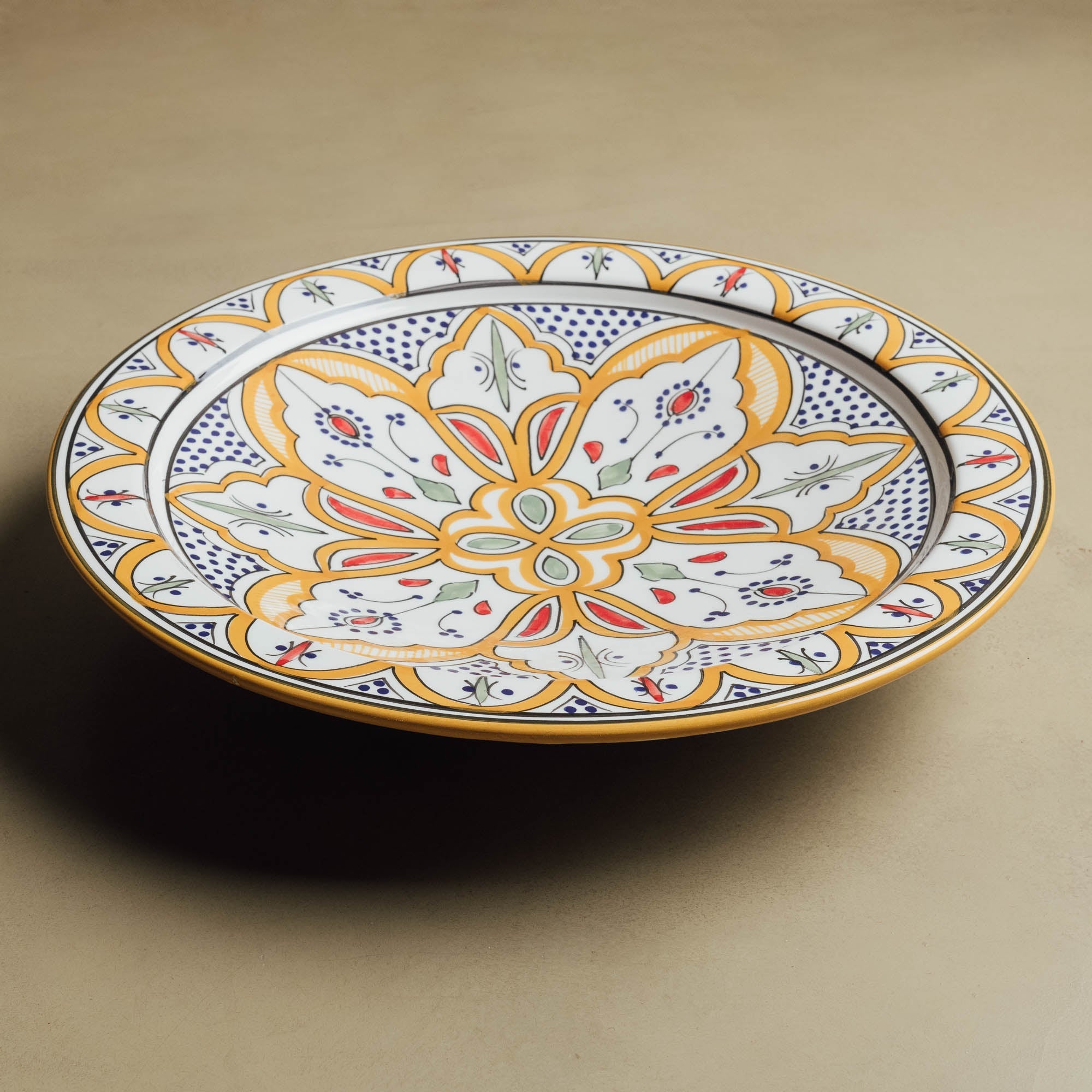 Berber Essence Mustard Salad Plate - Moroccan Dinnerware - Street-Wave