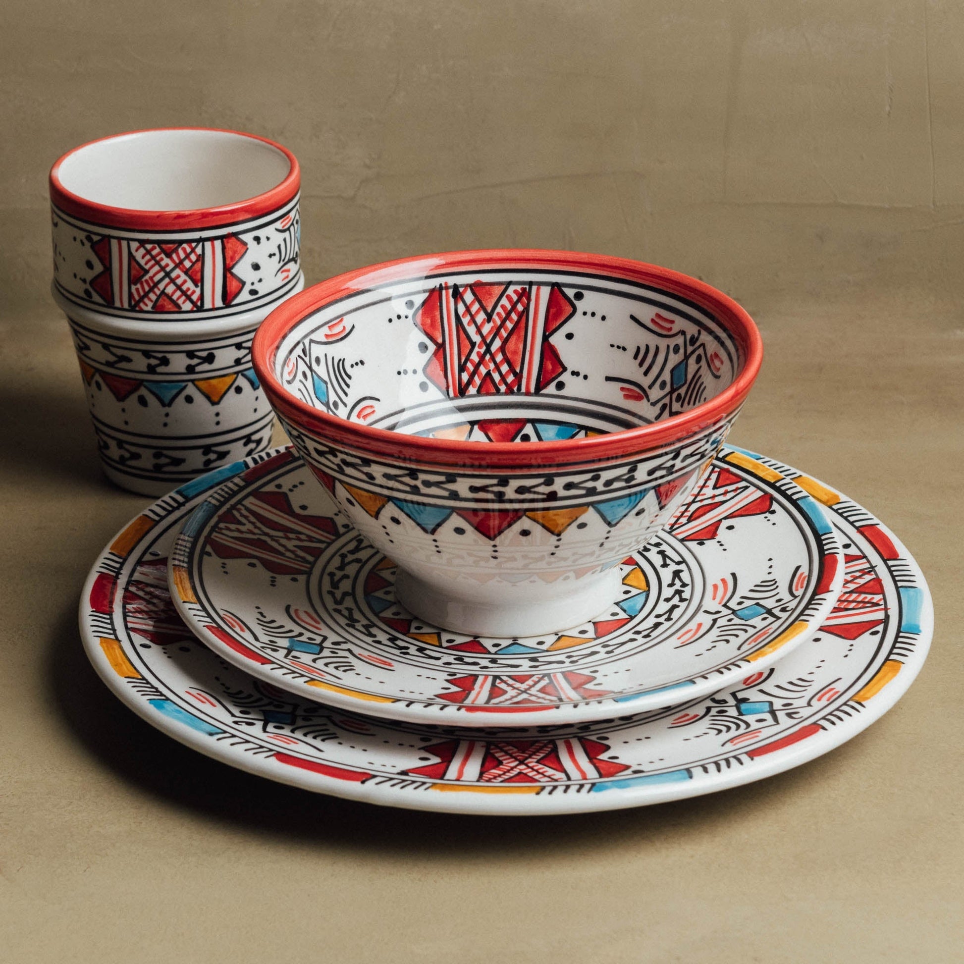 Berber Essence - Handcrafted Moroccan Dinnerware Set - Street-Wave