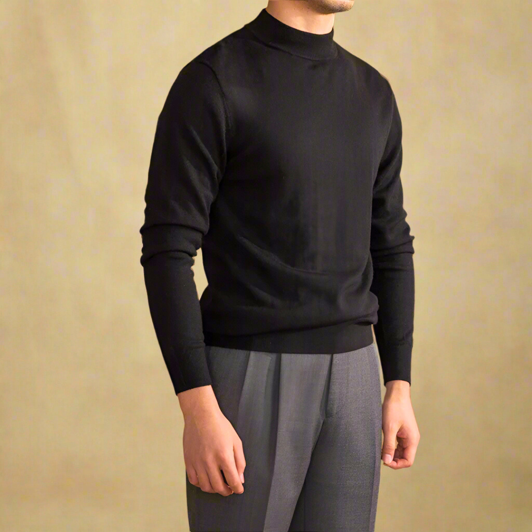 Streetwave Mens Wool Turtleneck Sweater Premium Quality Warmth Timeless Elegance For Office And Casual