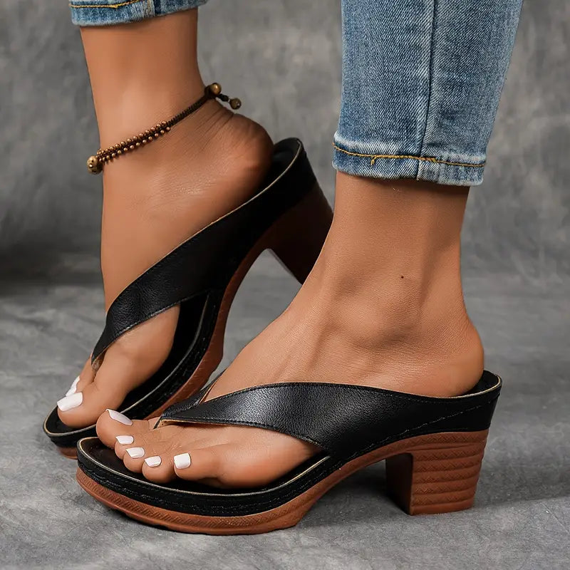Women's Slippers with Heel and Supportive Design