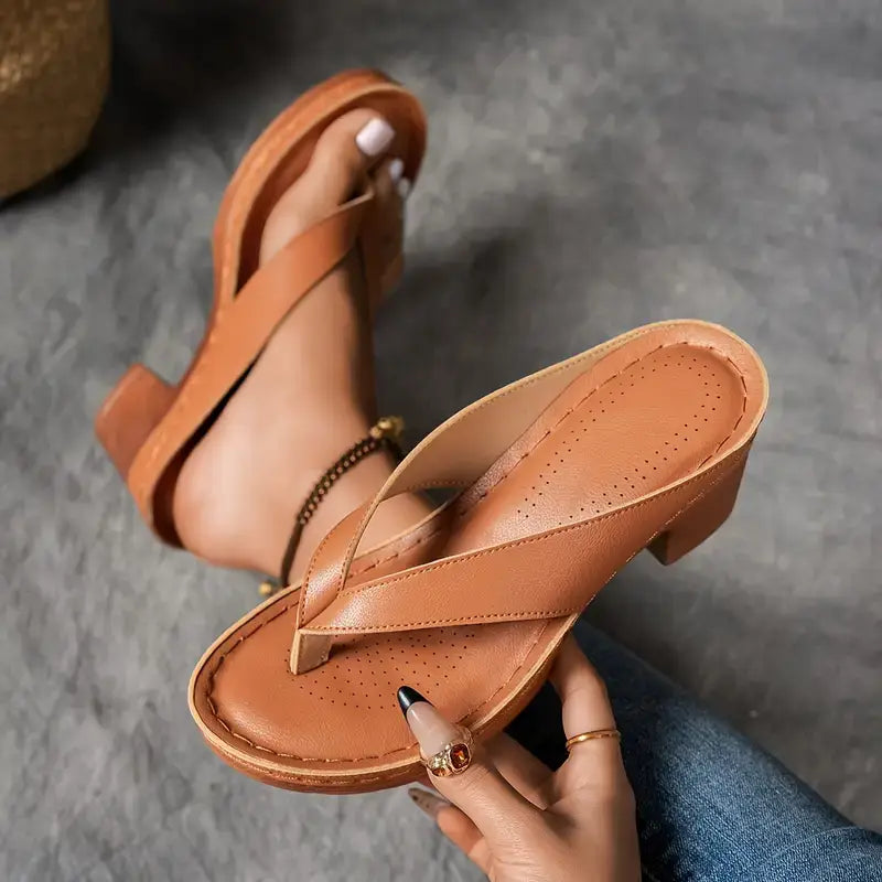 Women's Slippers with Heel and Supportive Design