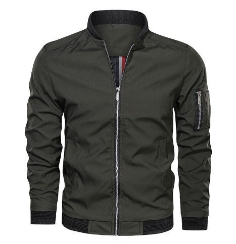 Street-Wave Lightweight Bomber Jacket Polyester for Men - Practical, Versatile Outerwear, Everyday Comfort