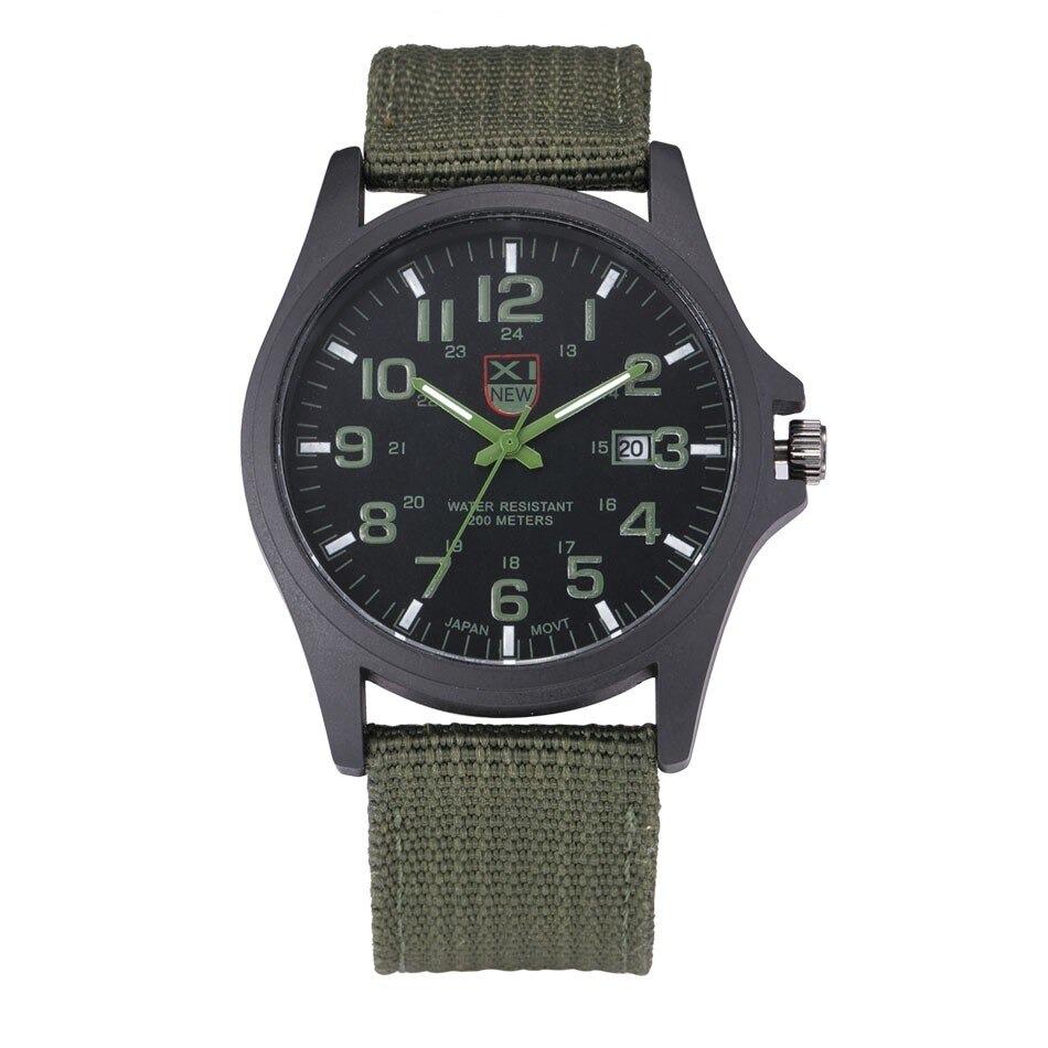 James Tactical Military Watch For Men Analog Display With Luminous Hands Durable Nylon Strap