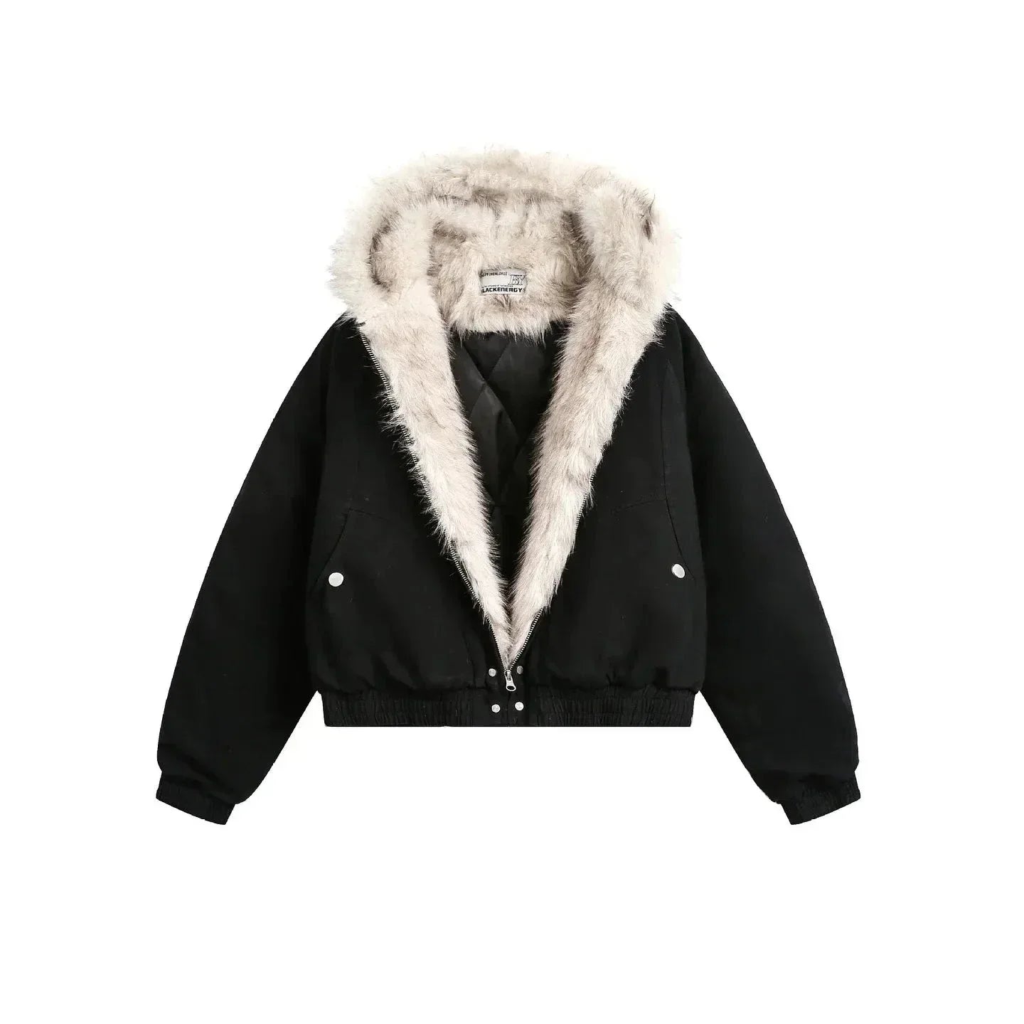 Dakota Faux Fur Hooded Bomber Jacket