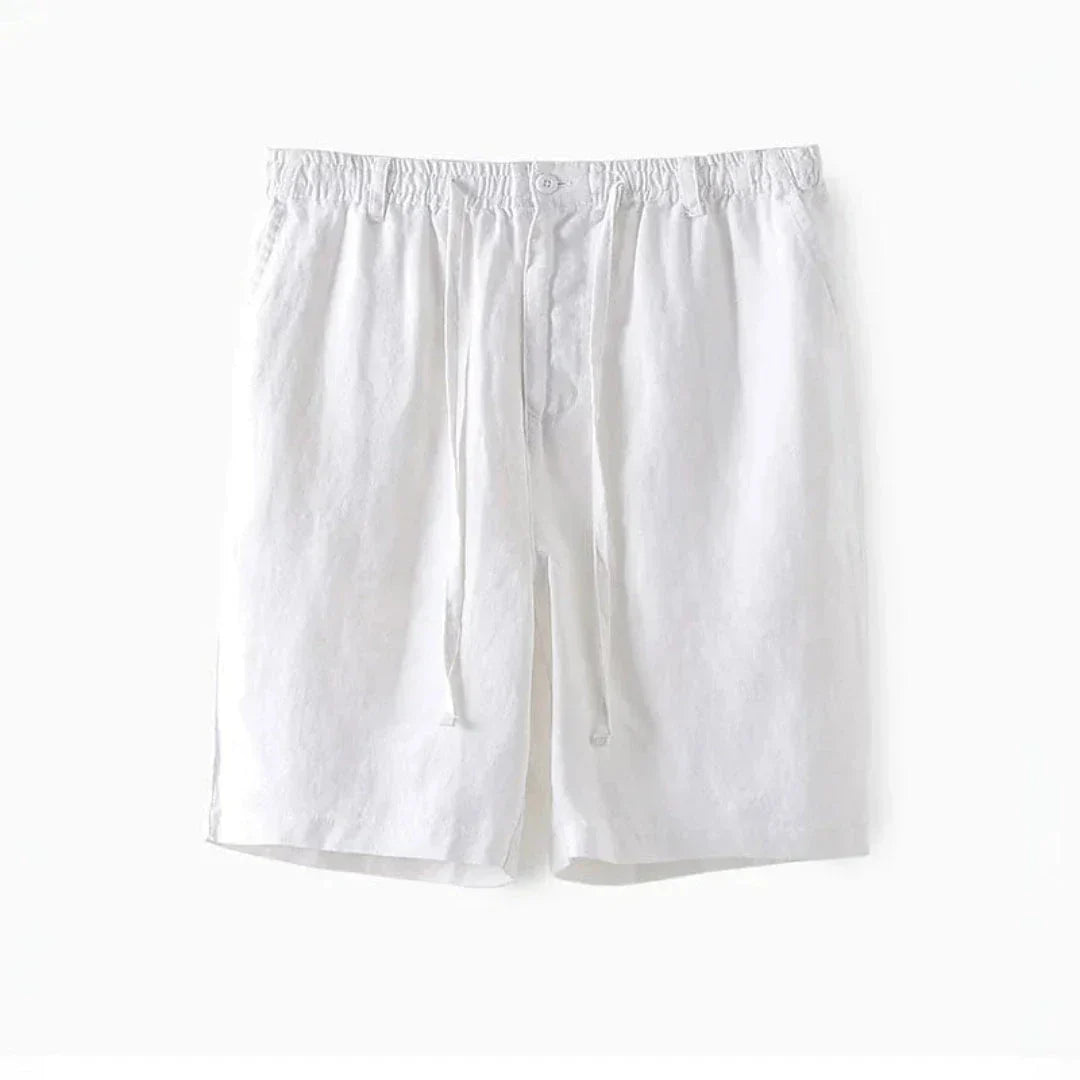 Dale Relaxed Linen Drawstring Shorts For Men Lightweight Breathable Summer Beachwear