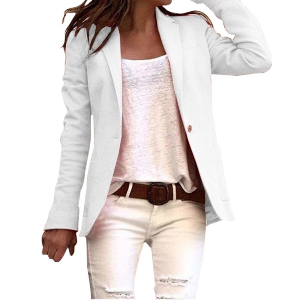 Street-Wave Blazer With Revers Lapel Classic Fit For Professionals Polished Officewear