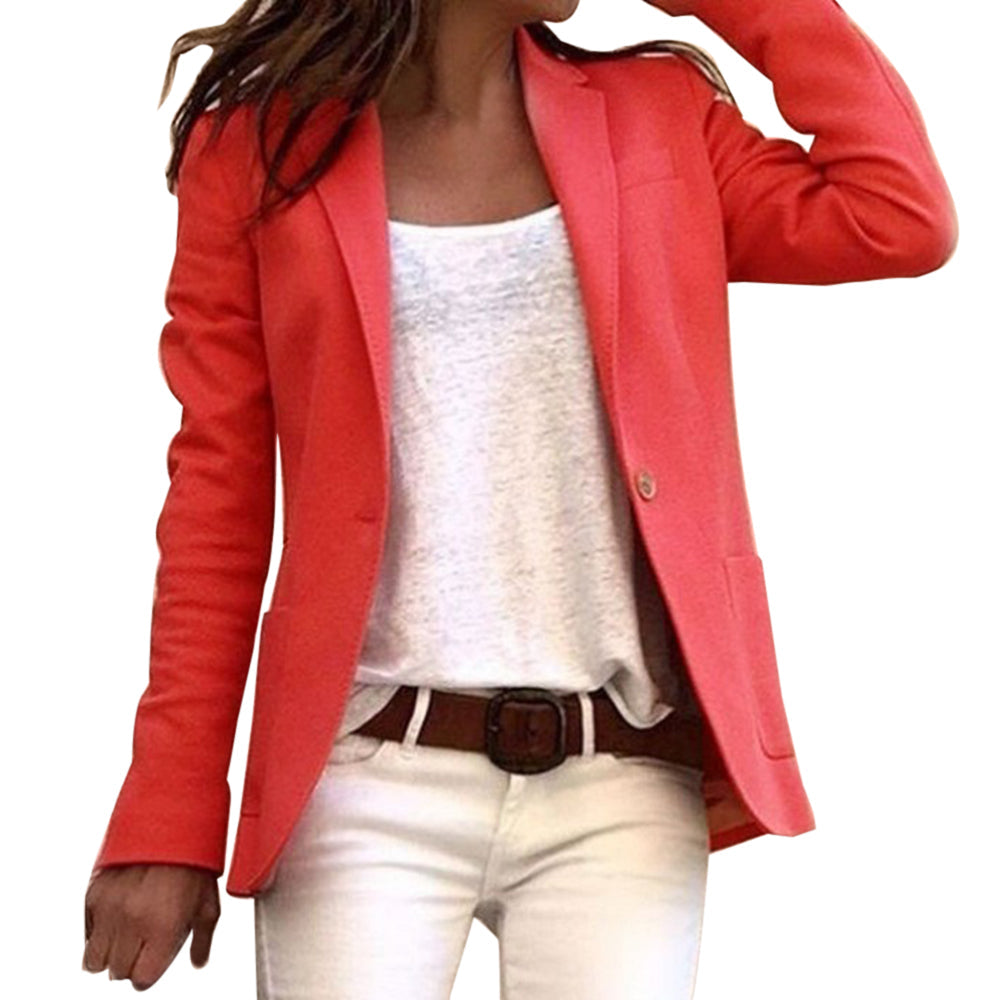 Street-Wave Blazer With Revers Lapel Classic Fit For Professionals Polished Officewear