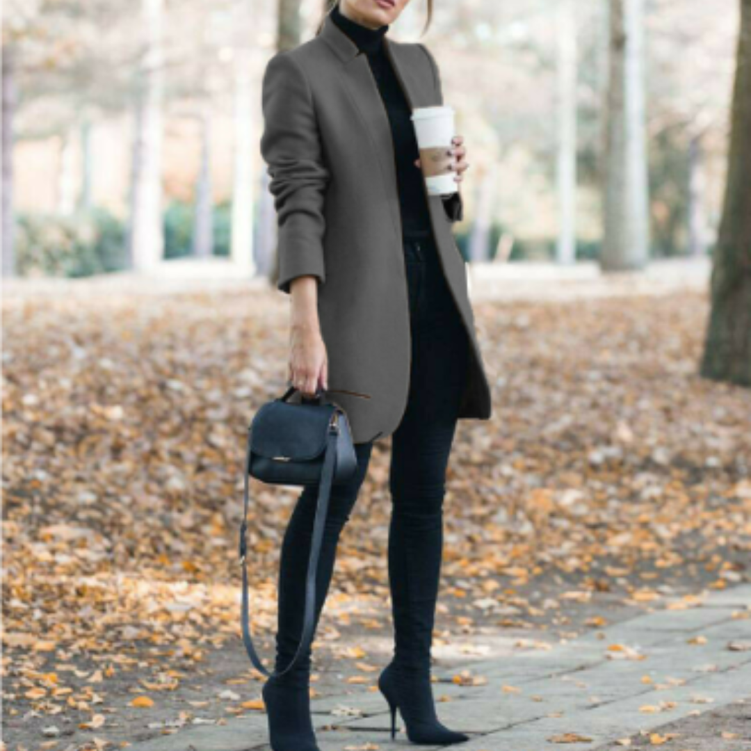 Street-Wave Collarless Short Winter Jacket For Women With Warm Lining And Modern Fit Elegant