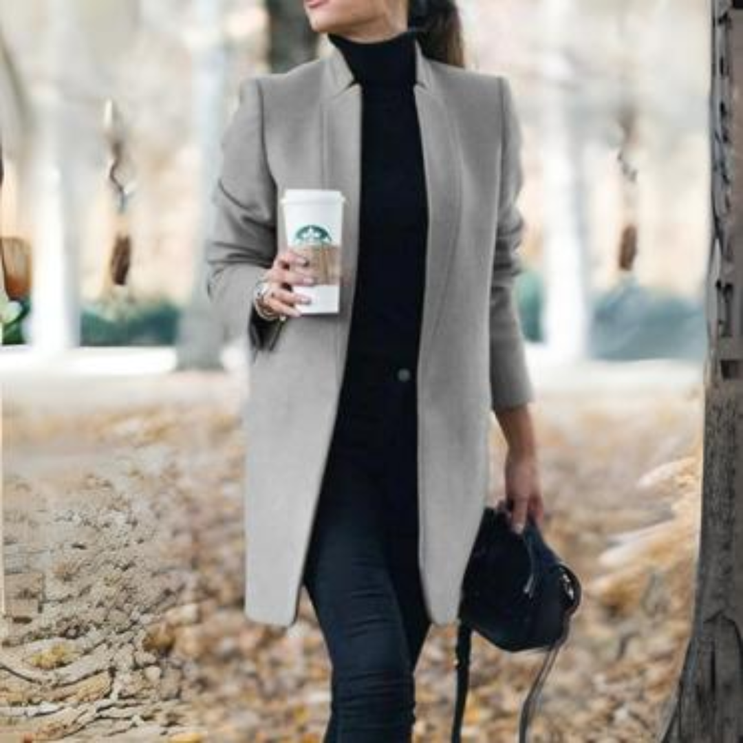 Street-Wave Collarless Short Winter Jacket For Women With Warm Lining And Modern Fit Elegant