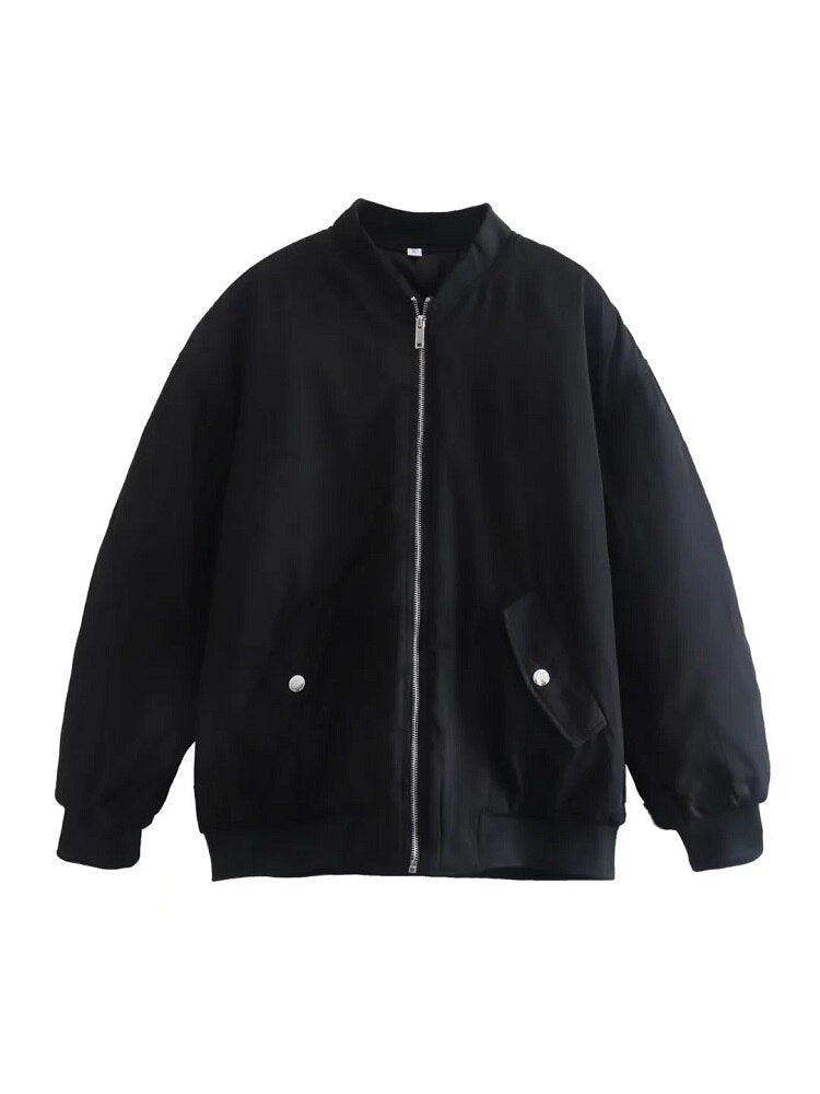 Street-wave Bomber Jacket With Trendy Details For Youth Streetwear And Warm Transitional Weather