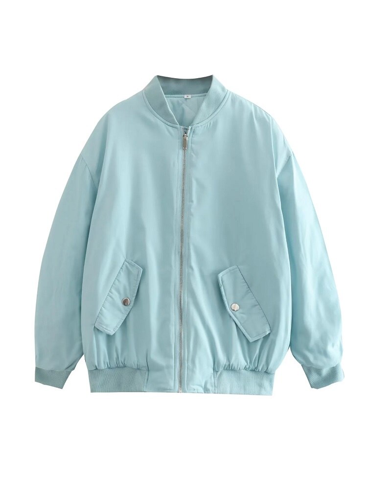 Street-wave Bomber Jacket With Trendy Details For Youth Streetwear And Warm Transitional Weather