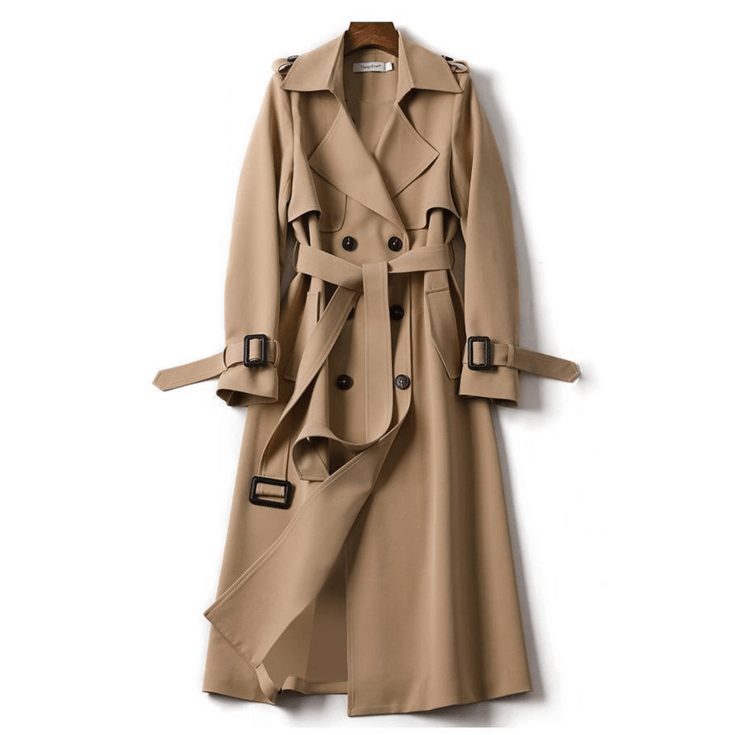 Streetwave Trench Coat With Belt And Double Button For Modern Streetwear Enthusiasts