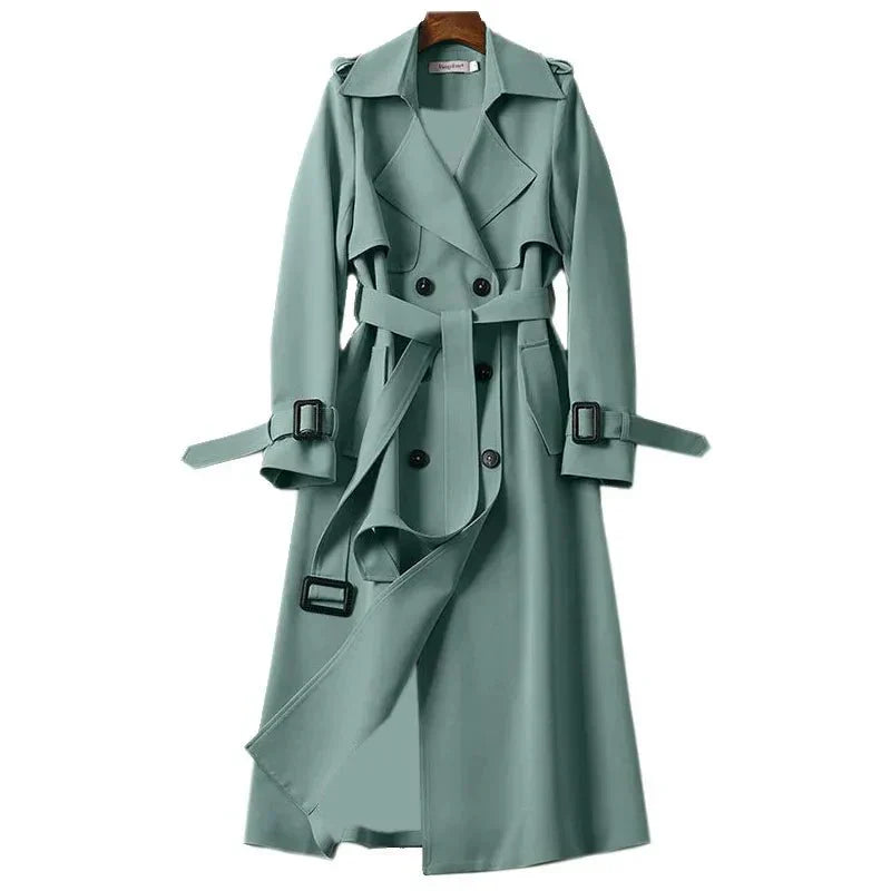 Streetwave Trench Coat With Belt And Double Button For Modern Streetwear Enthusiasts